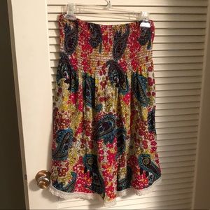 Floral Strapless Dress